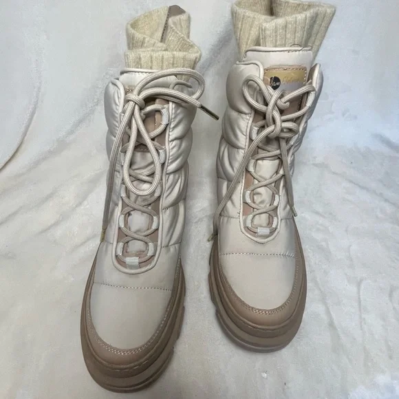 Sam Edelman Tabitha Puffer Lace Up Boot Moonbeam 8.5 - Picture 6 of 11